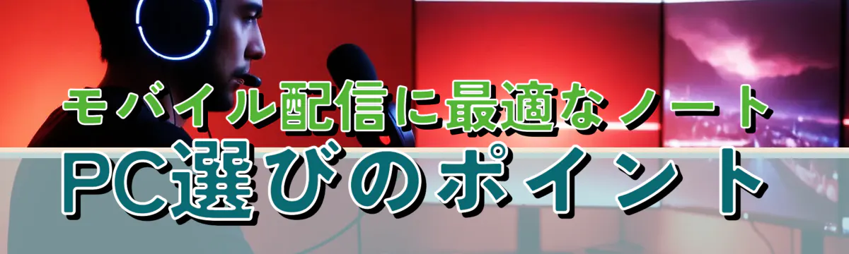 モバイル配信に最適なノートPC選びのポイント