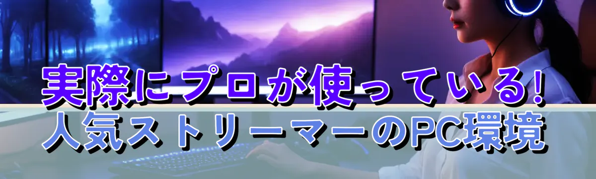 実際にプロが使っている! 人気ストリーマーのPC環境