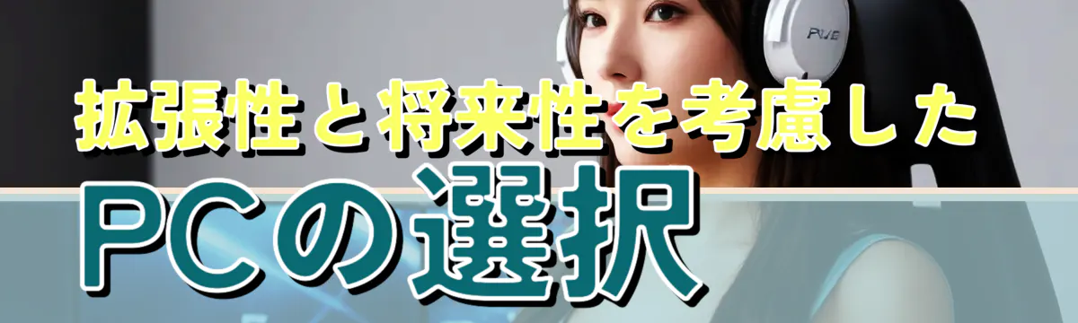 拡張性と将来性を考慮したPCの選択