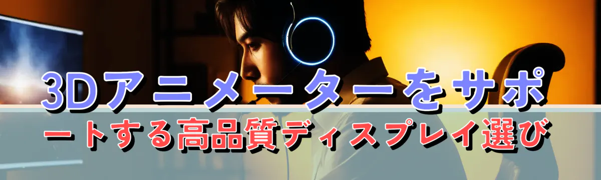 3Dアニメーターをサポートする高品質ディスプレイ選び