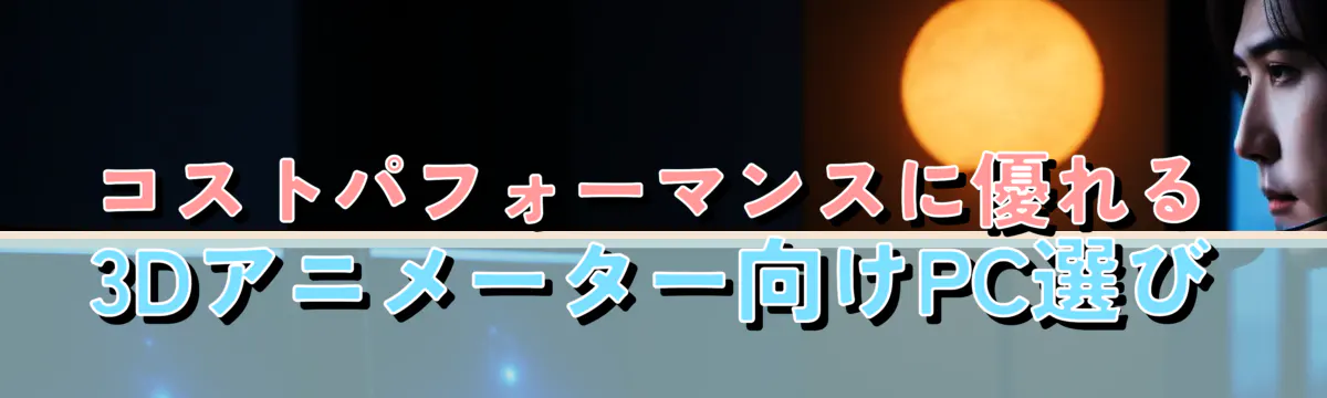 コストパフォーマンスに優れる3Dアニメーター向けPC選び