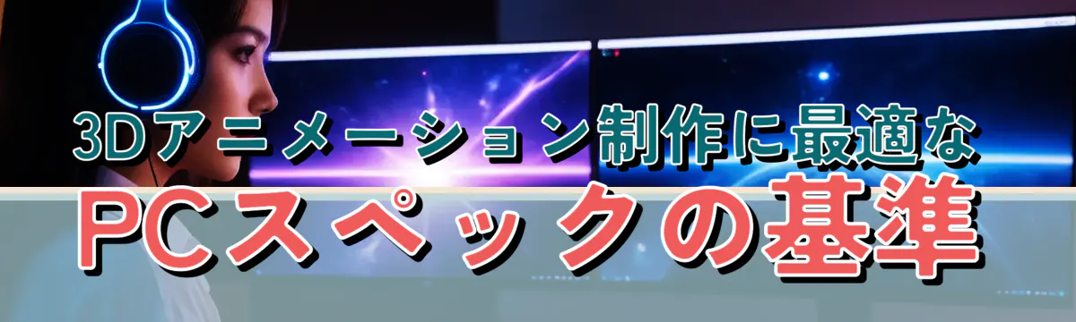3Dアニメーション制作に最適なPCスペックの基準