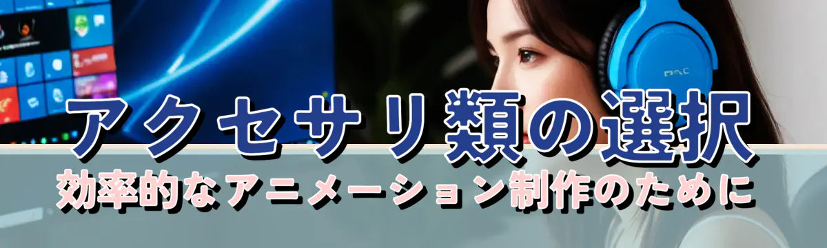 アクセサリ類の選択 効率的なアニメーション制作のために