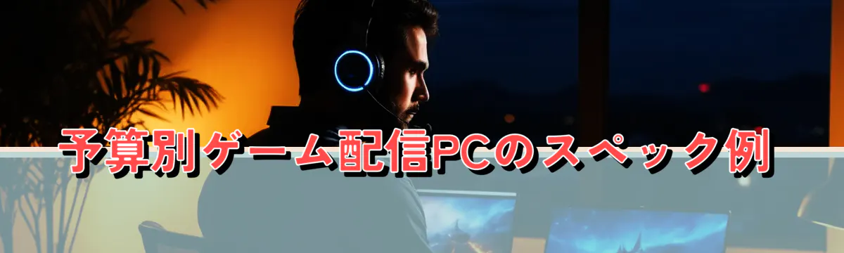 予算別ゲーム配信PCのスペック例