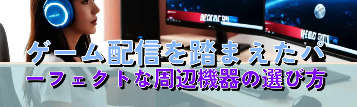 ゲーム配信を踏まえたパーフェクトな周辺機器の選び方