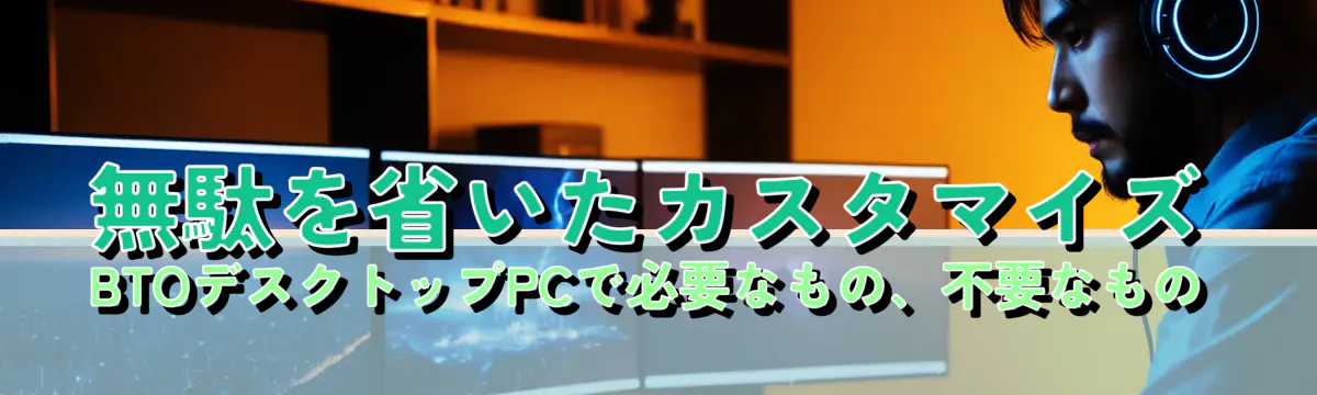 無駄を省いたカスタマイズ BTOデスクトップPCで必要なもの、不要なもの