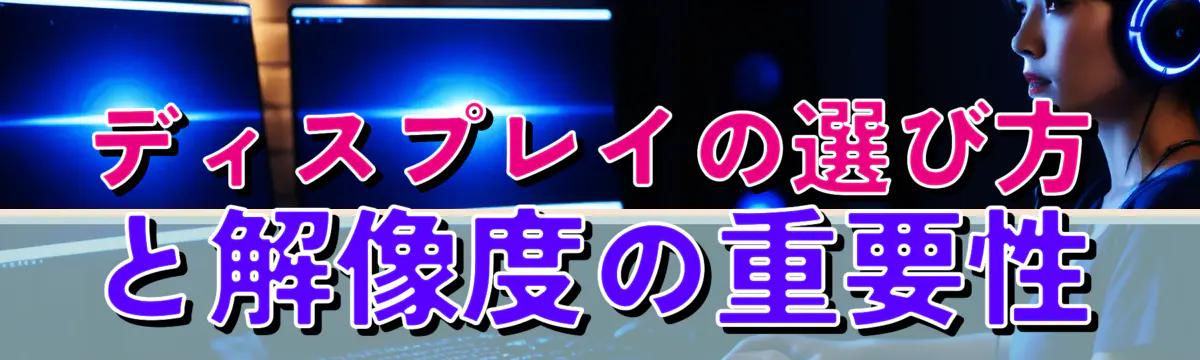 ディスプレイの選び方と解像度の重要性