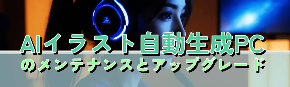 AIイラスト自動生成PCのメンテナンスとアップグレード