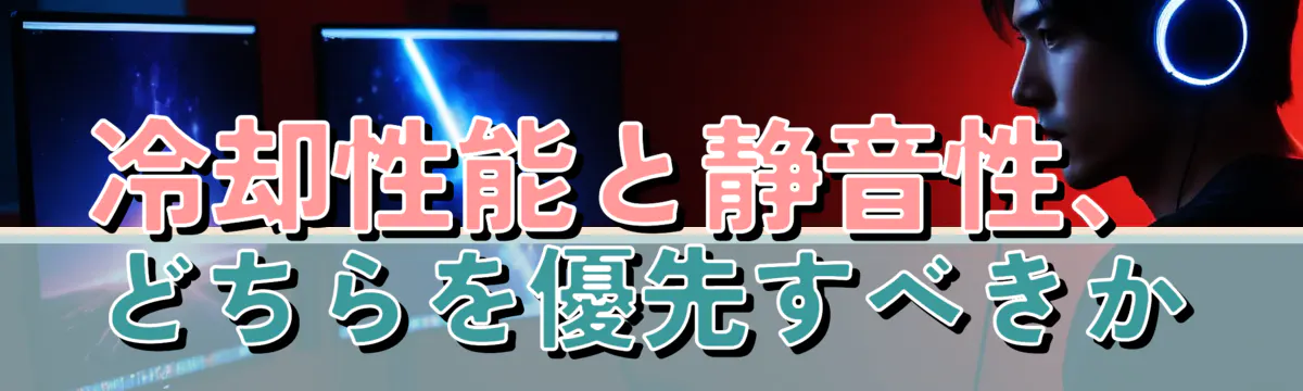 冷却性能と静音性、どちらを優先すべきか
