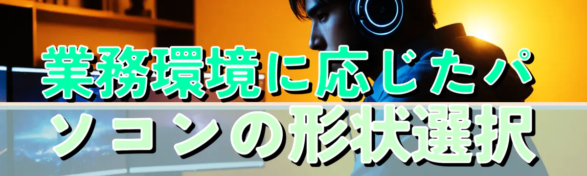 業務環境に応じたパソコンの形状選択
