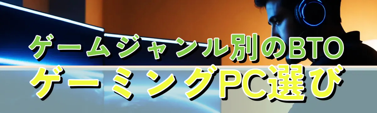 ゲームジャンル別のBTOゲーミングPC選び
