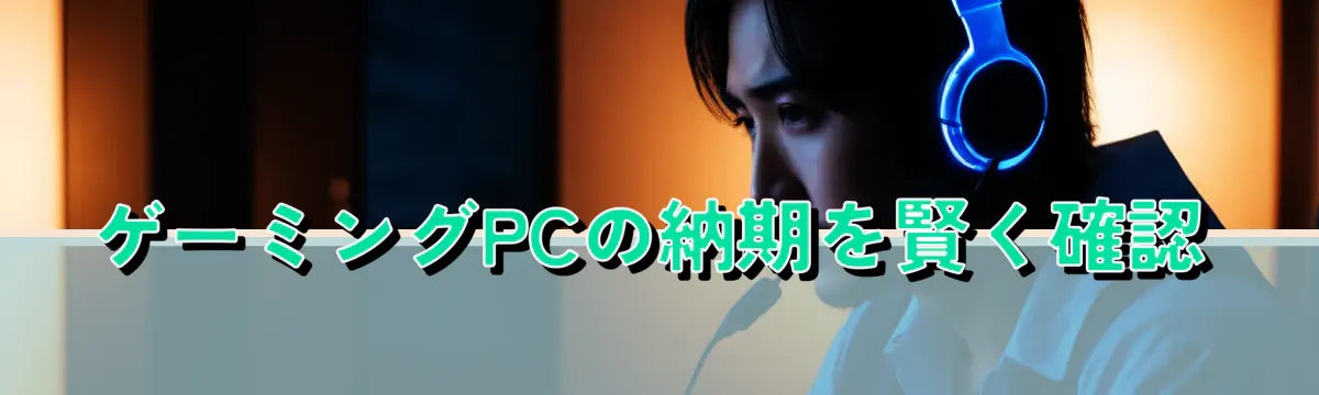 ゲーミングPCの納期を賢く確認