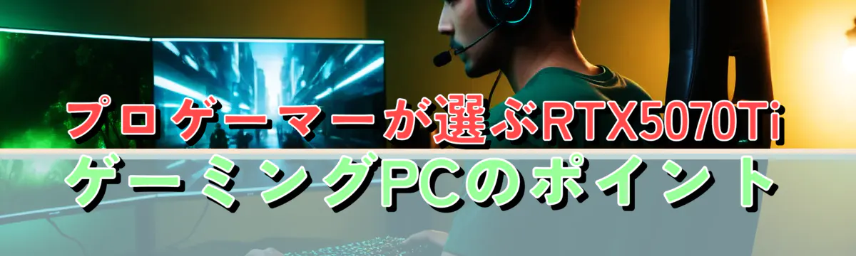 プロゲーマーが選ぶRTX5070TiゲーミングPCのポイント
