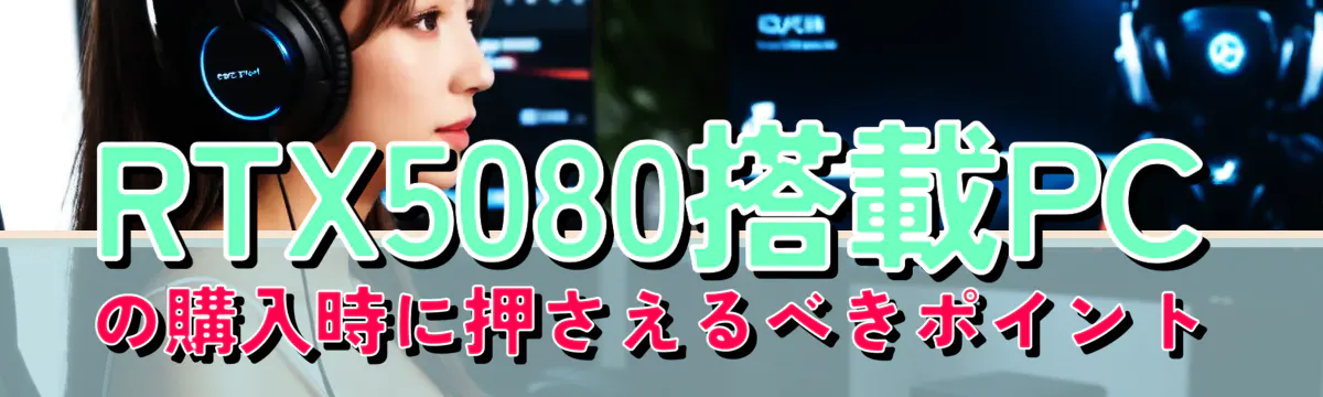 RTX5080搭載PCの購入時に押さえるべきポイント