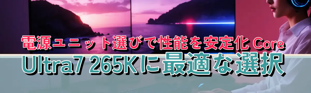 電源ユニット選びで性能を安定化 Core Ultra7 265Kに最適な選択
