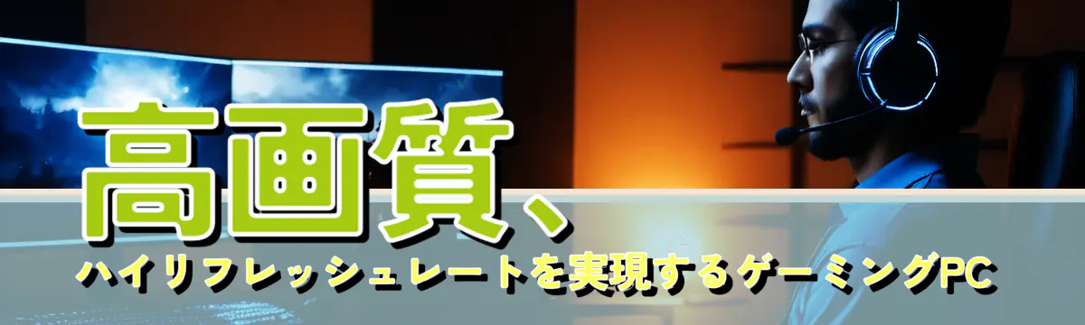 高画質、ハイリフレッシュレートを実現するゲーミングPC
