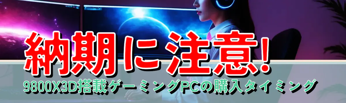 納期に注意! 9800X3D搭載ゲーミングPCの購入タイミング