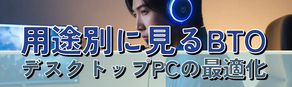用途別に見るBTOデスクトップPCの最適化