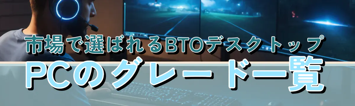 市場で選ばれるBTOデスクトップPCのグレード一覧