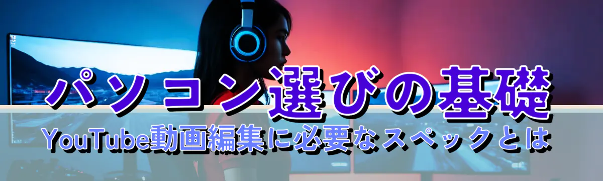 パソコン選びの基礎 YouTube動画編集に必要なスペックとは