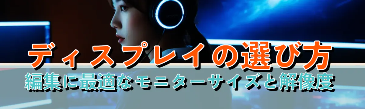 ディスプレイの選び方 編集に最適なモニターサイズと解像度