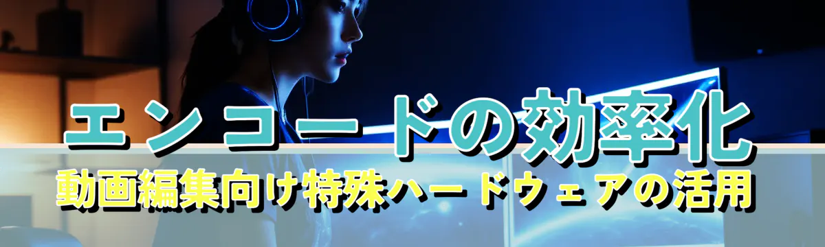 エンコードの効率化 動画編集向け特殊ハードウェアの活用