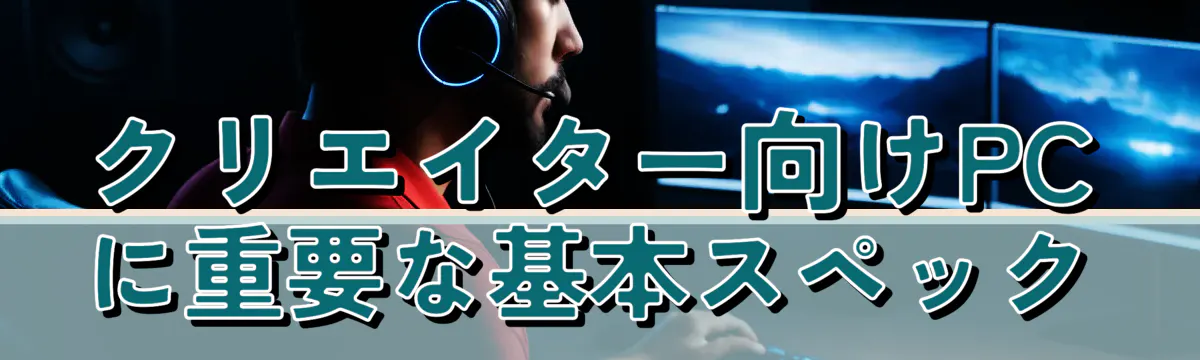 クリエイター向けPCに重要な基本スペック