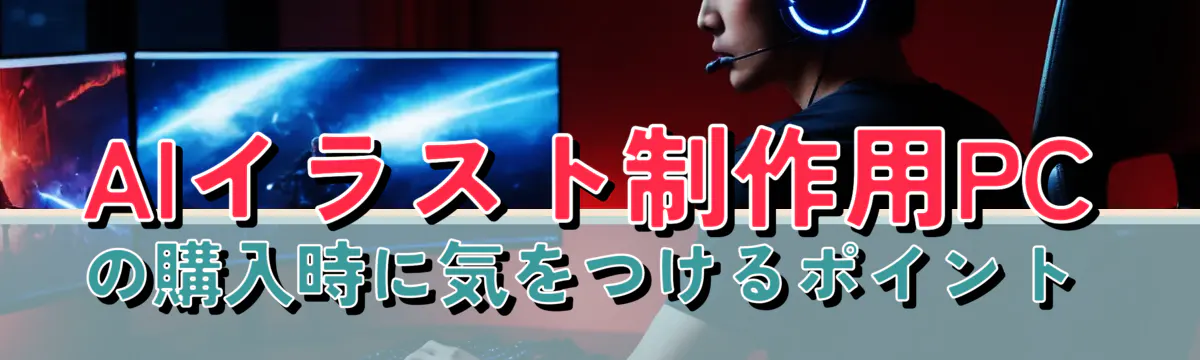 AIイラスト制作用PCの購入時に気をつけるポイント 
