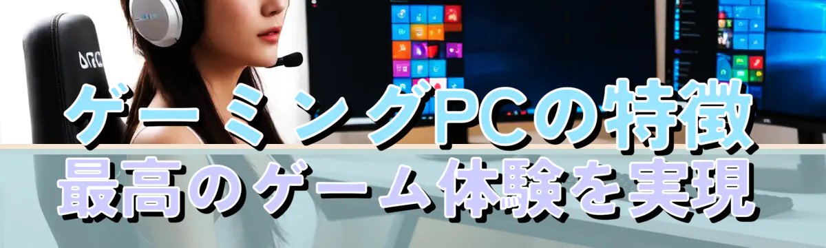 ゲーミングPCの特徴 最高のゲーム体験を実現