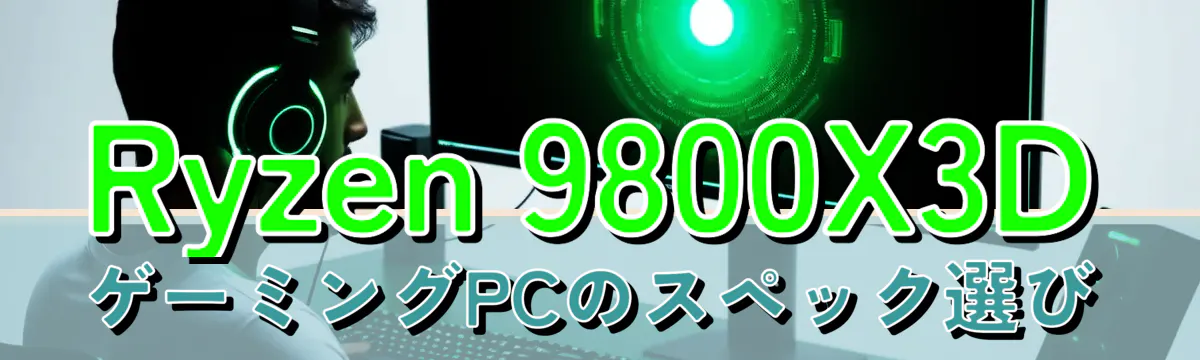 Ryzen 9800X3DゲーミングPCのスペック選び
