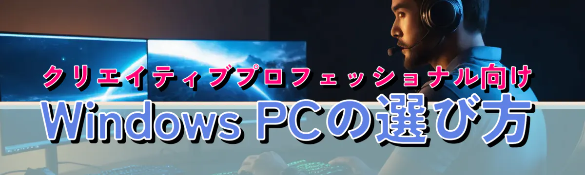 クリエイティブプロフェッショナル向けWindows&nbsp;PCの選び方