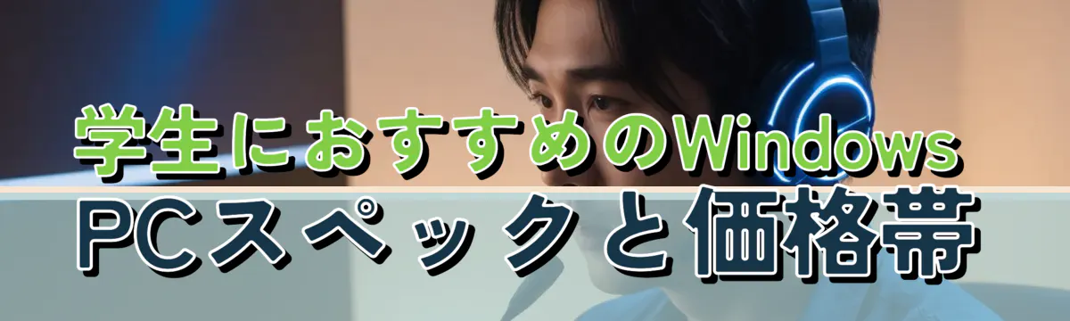 学生におすすめのWindows&nbsp;PCスペックと価格帯