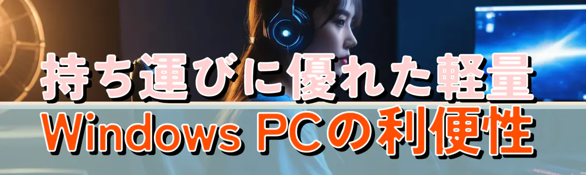 持ち運びに優れた軽量Windows&nbsp;PCの利便性