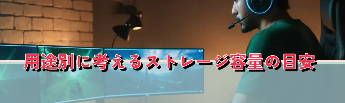 用途別に考えるストレージ容量の目安
