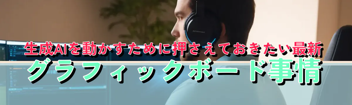 生成AIを動かすために押さえておきたい最新グラフィックボード事情