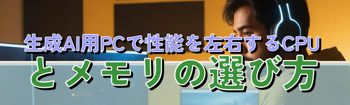 生成AI用PCで性能を左右するCPUとメモリの選び方