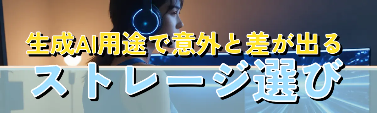 生成AI用途で意外と差が出るストレージ選び