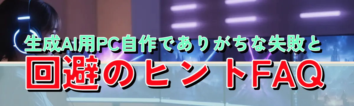 生成AI用PC自作でありがちな失敗と回避のヒントFAQ
