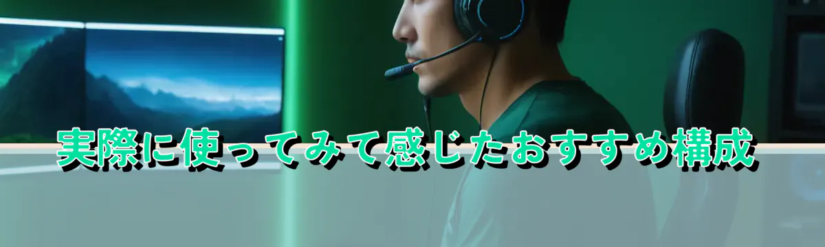 実際に使ってみて感じたおすすめ構成