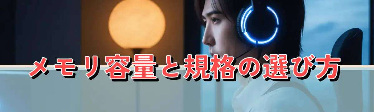 メモリ容量と規格の選び方