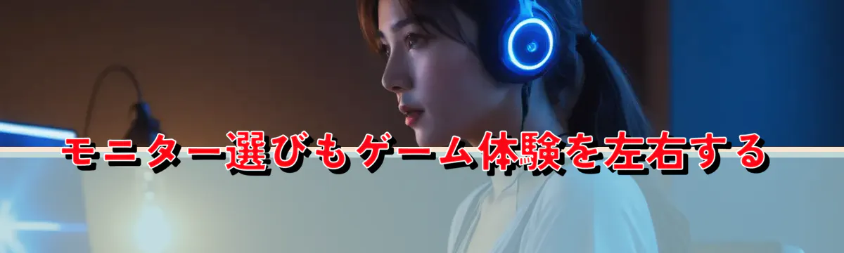 モニター選びもゲーム体験を左右する
