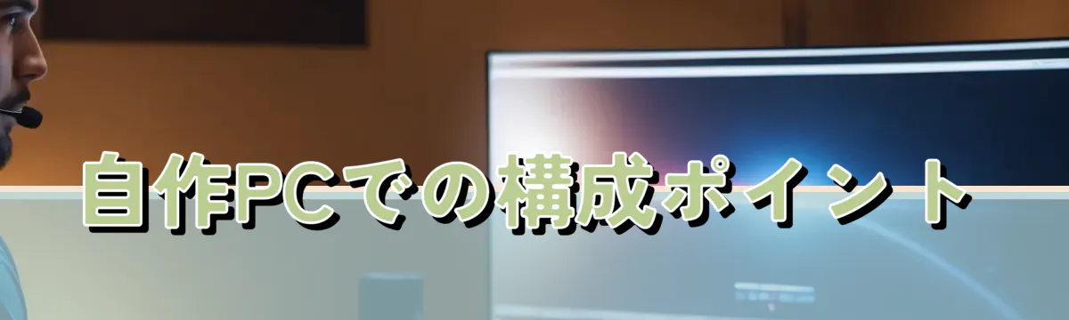 自作PCでの構成ポイント