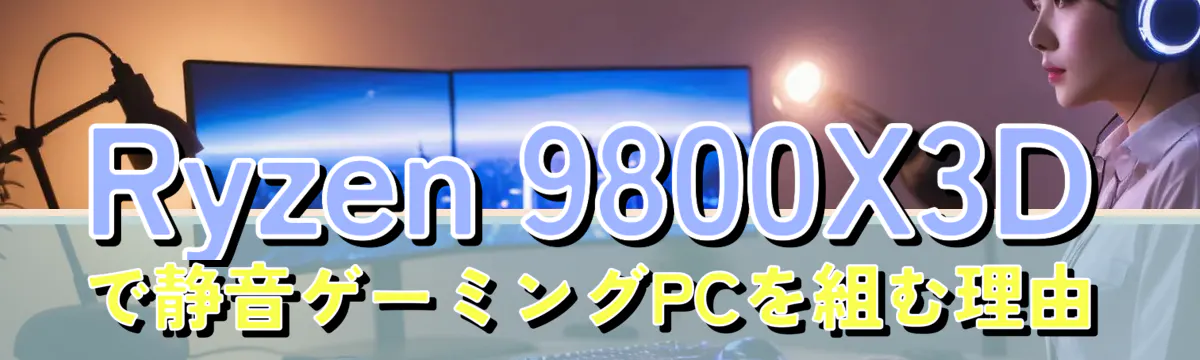 Ryzen 9800X3Dで静音ゲーミングPCを組む理由