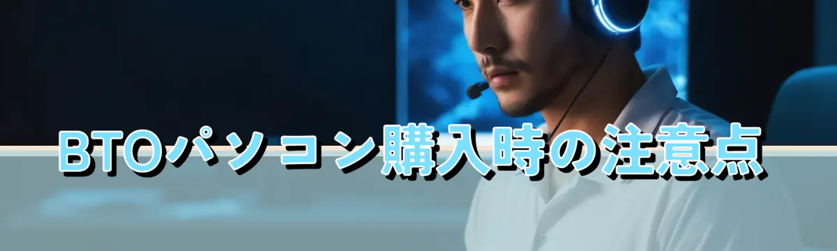 BTOパソコン購入時の注意点