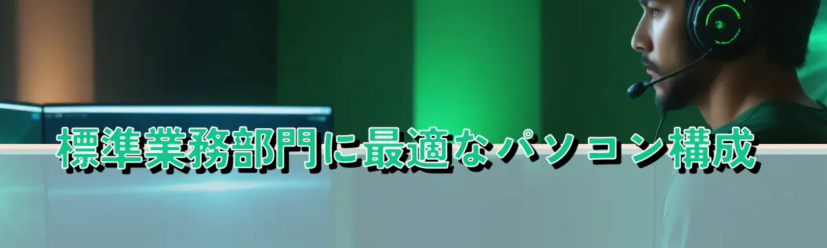 標準業務部門に最適なパソコン構成