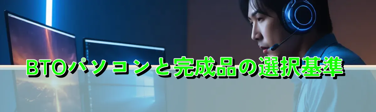 BTOパソコンと完成品の選択基準
