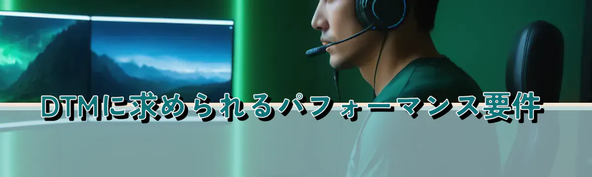 DTMに求められるパフォーマンス要件