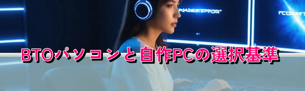 BTOパソコンと自作PCの選択基準