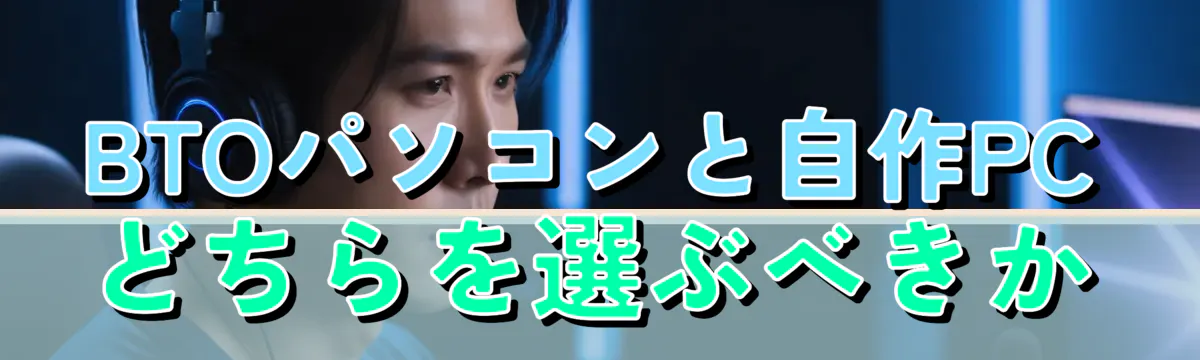 BTOパソコンと自作PCどちらを選ぶべきか