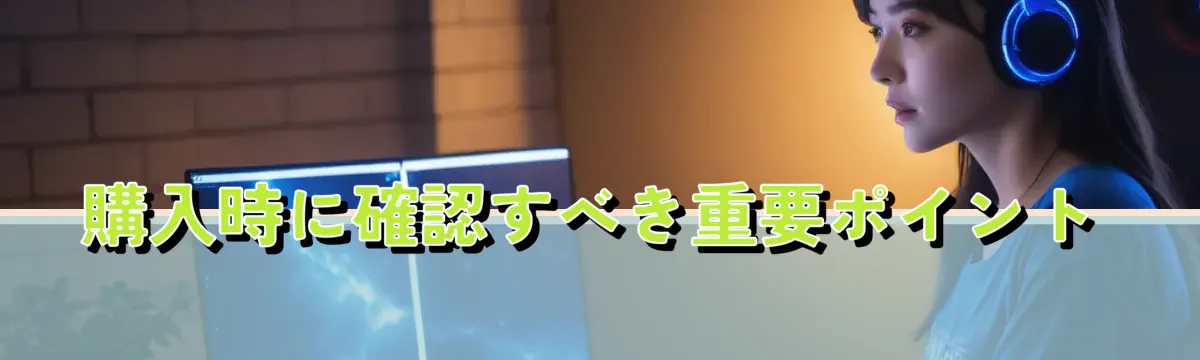 購入時に確認すべき重要ポイント